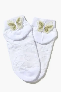 Butterfly Applique Ankle Socks