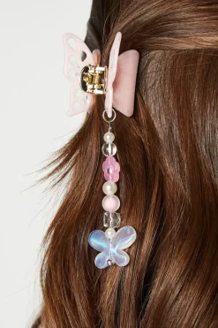 Butterfly Beaded Hair Claw Clip
