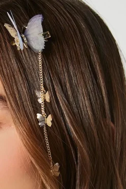 Butterfly Chain Hair Clip
