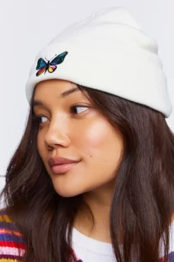 Butterfly Embroidered Beanie