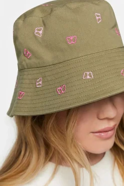 Butterfly Embroidered Bucket Hat