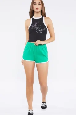 Butterfly Graphic Cropped Tank Top