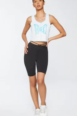 Butterfly Graphic Cropped Tank Top