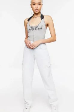 Butterfly Graphic Halter Top