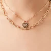 Butterfly Heart Pendant Necklace Set