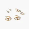 Butterfly Hoop & Stud Earring Set