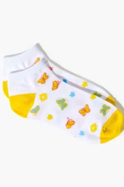 Butterfly Print Ankle Socks
