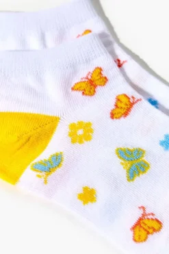 Butterfly Print Ankle Socks