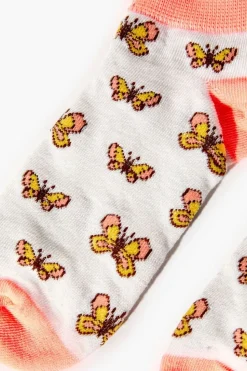Butterfly Print Ankle Socks