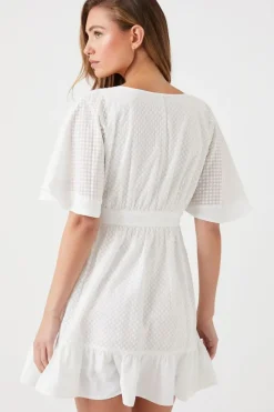 Butterfly-Sleeve Mini Dress