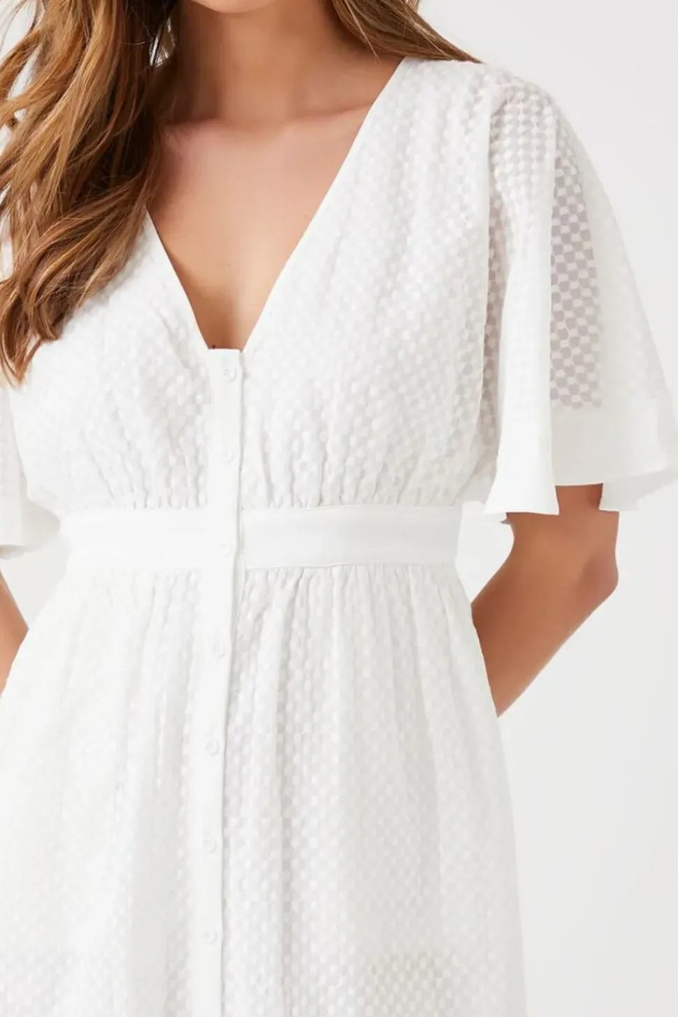 Butterfly-Sleeve Mini Dress