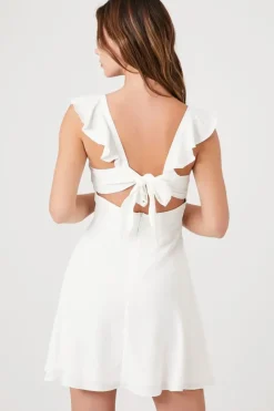 Butterfly-Sleeve Sweetheart Dress