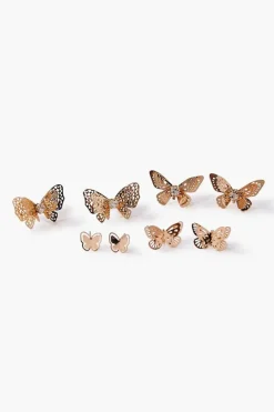 Butterfly Stud Earring Set