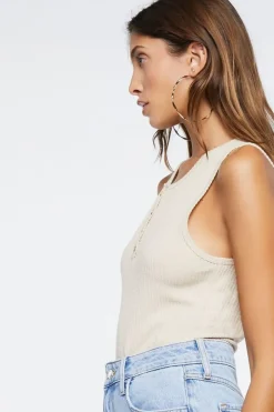 Buttoned Tank Bodysuit