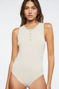 Buttoned Tank Bodysuit