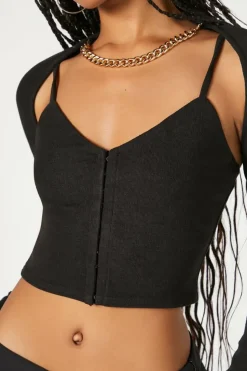 Button-Front Cami & Shrug Set