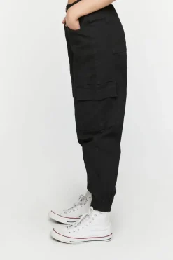Button-Front Cargo Joggers