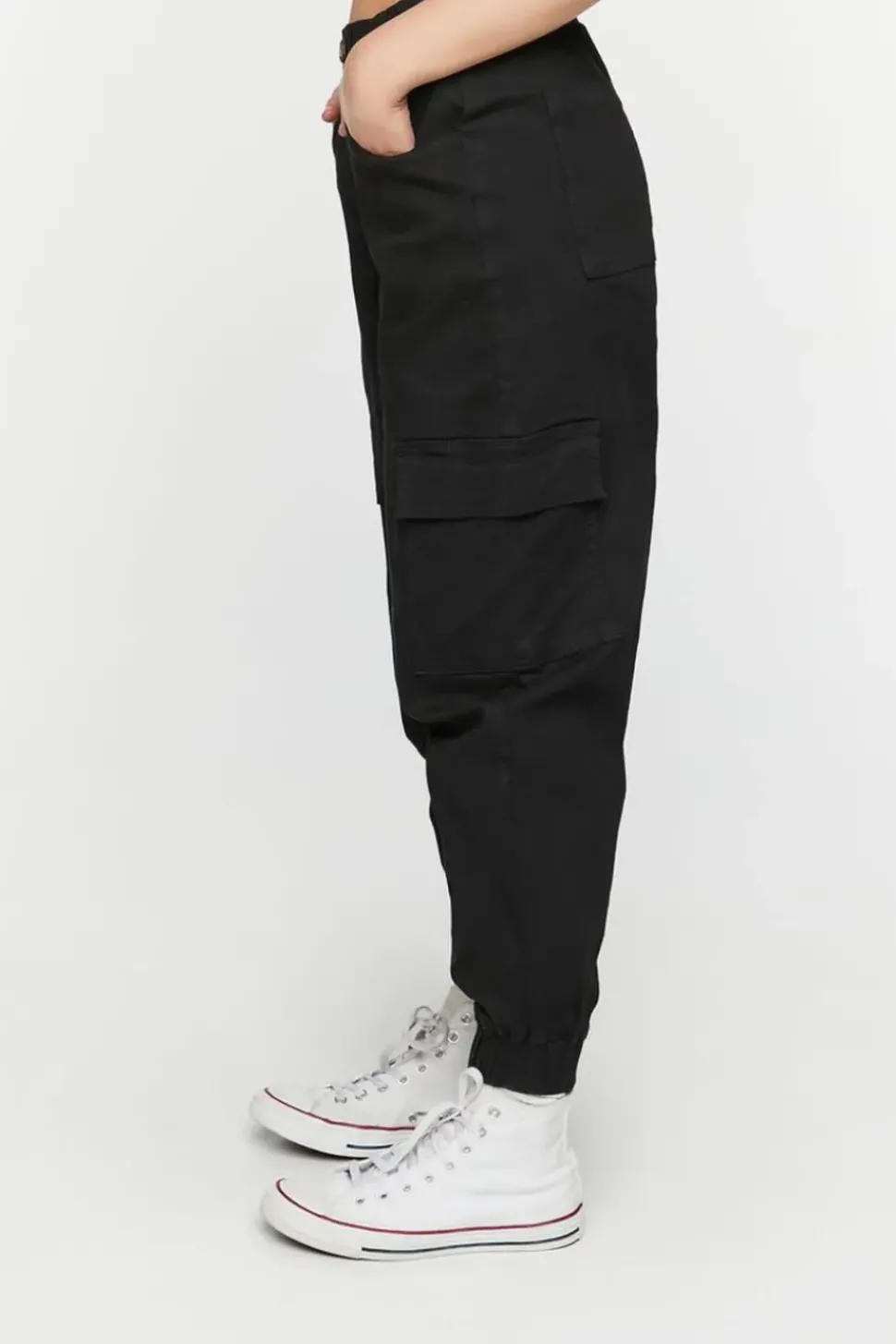 Button-Front Cargo Joggers