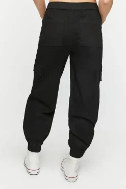 Button-Front Cargo Joggers