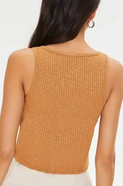 Button-Front Tank Top