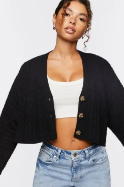 Cable Knit Cardigan Sweater