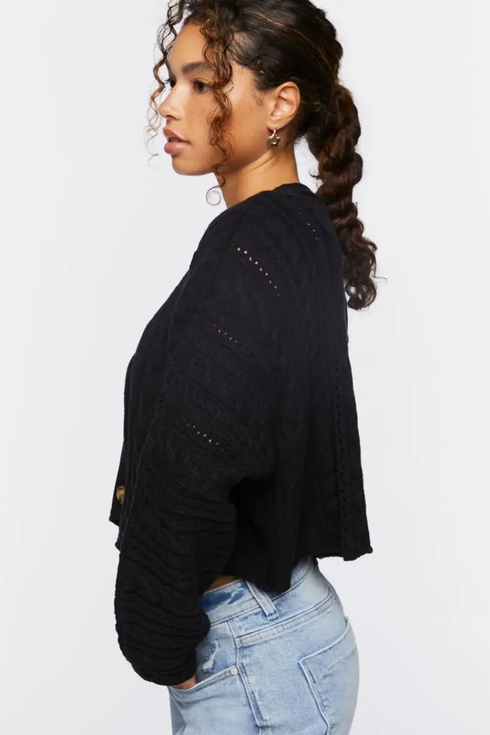 Cable Knit Cardigan Sweater