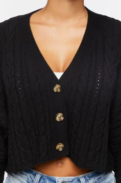 Cable Knit Cardigan Sweater