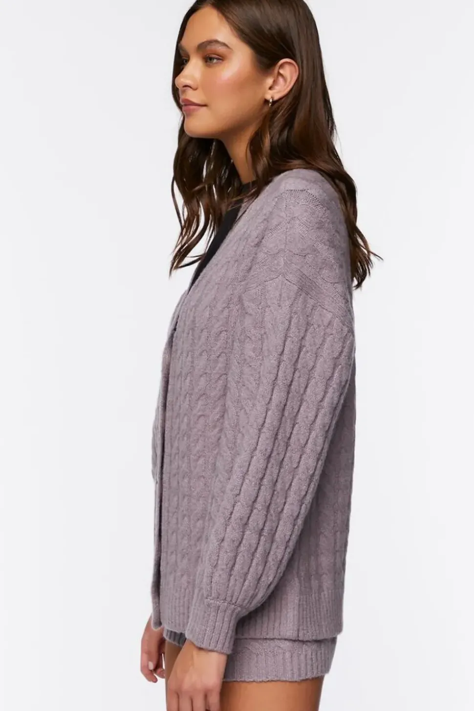 Cable Knit Cardigan Sweater