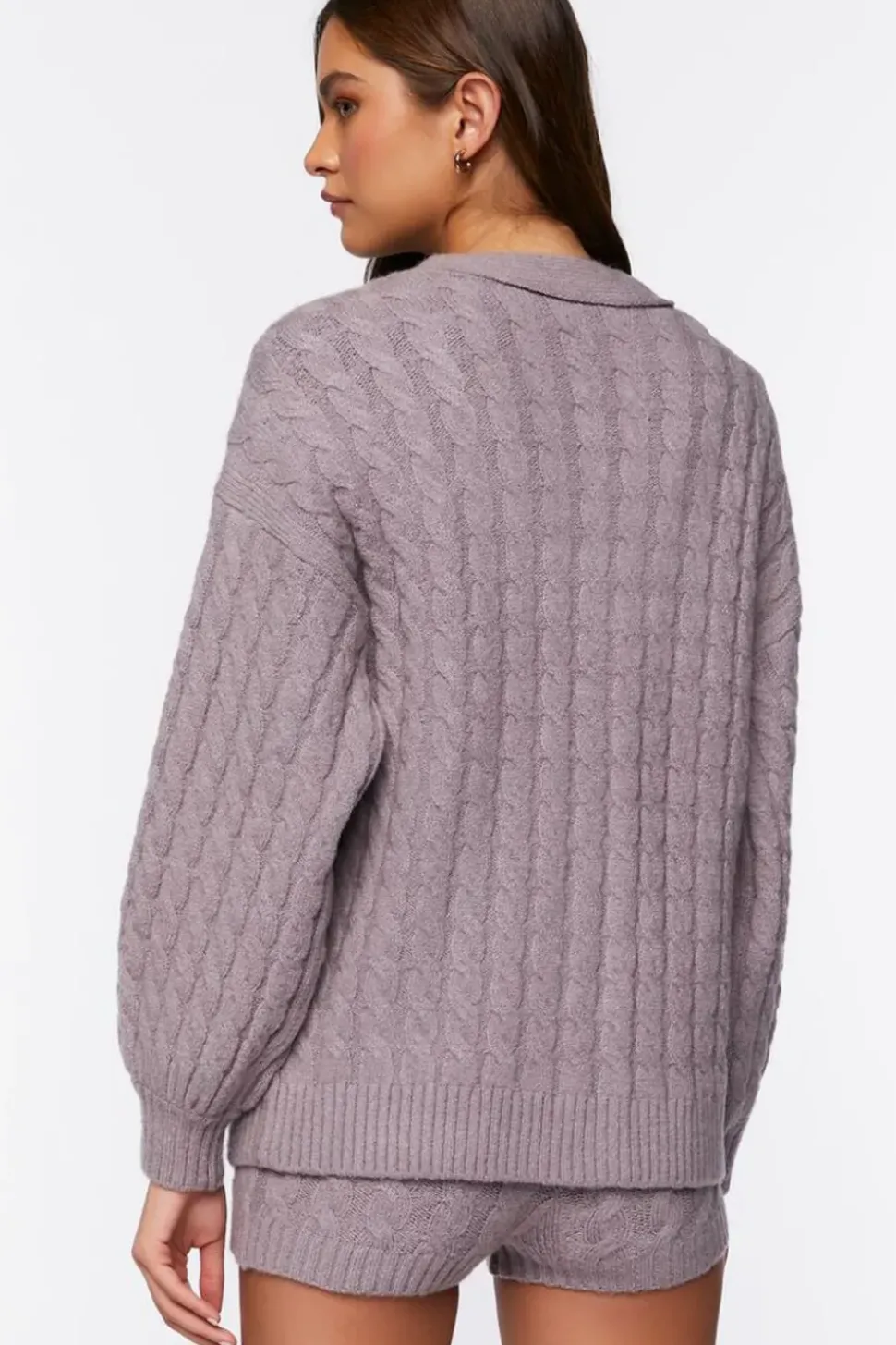 Cable Knit Cardigan Sweater