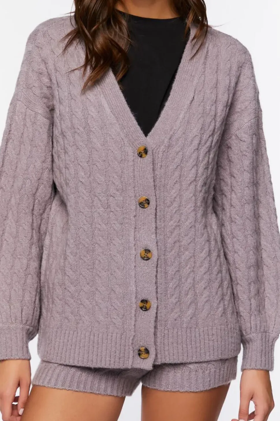 Cable Knit Cardigan Sweater