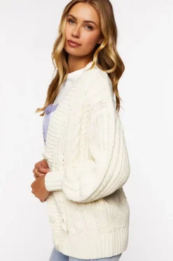 Cable Knit Cardigan Sweater