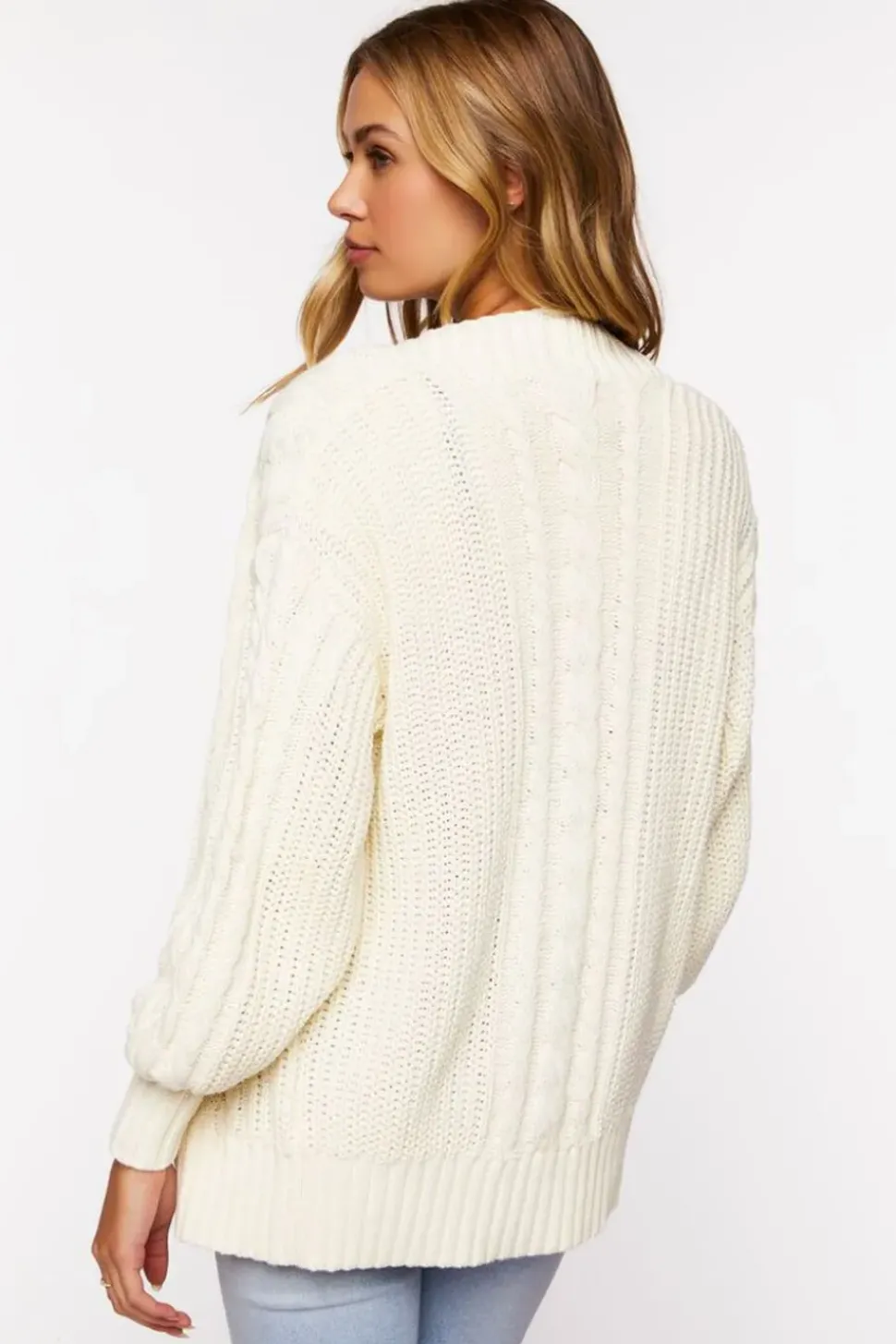 Cable Knit Cardigan Sweater