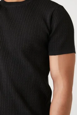 Cable Knit Crew Tee