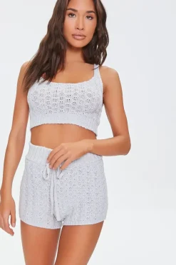 Cable Knit Lounge Shorts