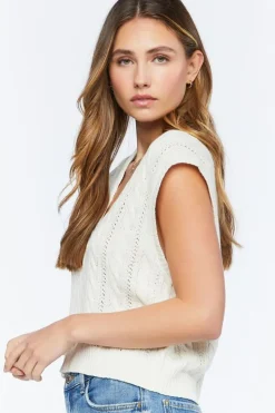 Cable Knit Sleeveless Top