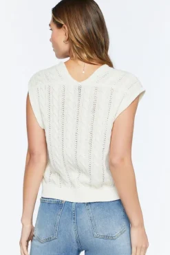 Cable Knit Sleeveless Top