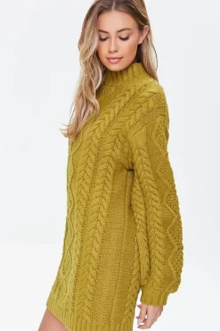 Cable Knit Sweater Mini Dress