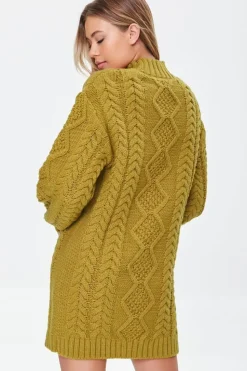 Cable Knit Sweater Mini Dress