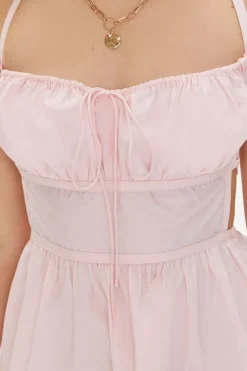 Caged-Back Halter Mini Dress