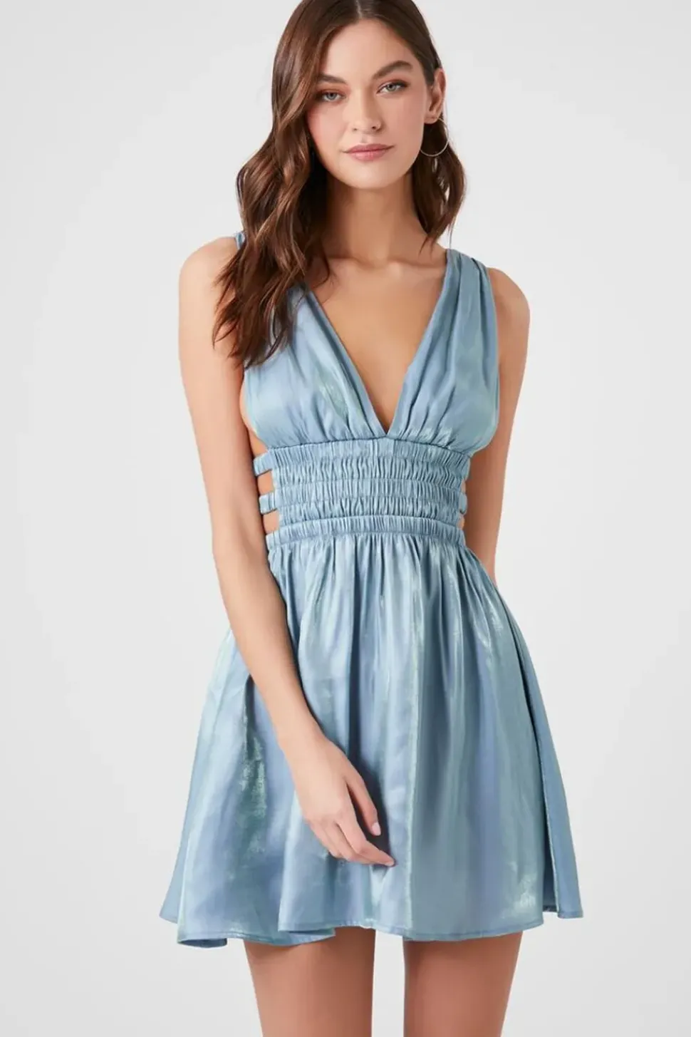 Caged Fit & Flare Mini Dress
