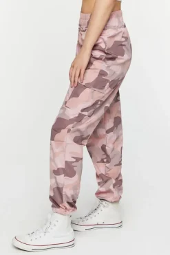 Camo Print Smocked Joggers