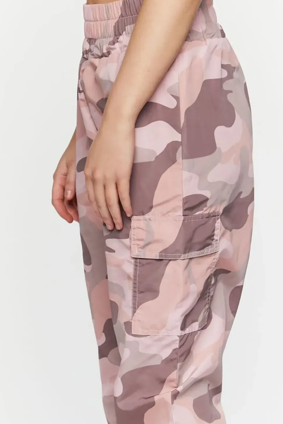 Camo Print Smocked Joggers