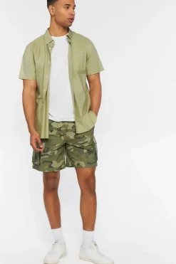 Camo Ripstop Cargo Shorts