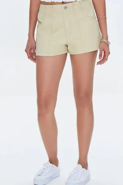 Canvas High-Rise Shorts