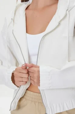 Canvas Zip-Up Hooded Jacket