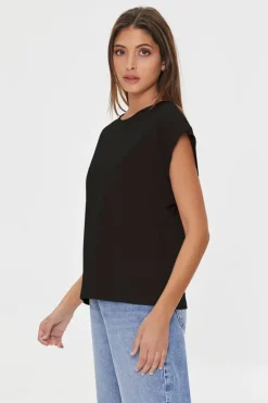 Cap-Sleeve Cotton Tee