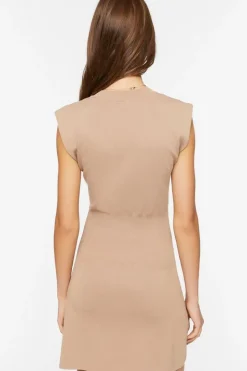 Cap-Sleeve Mini Sweater Dress