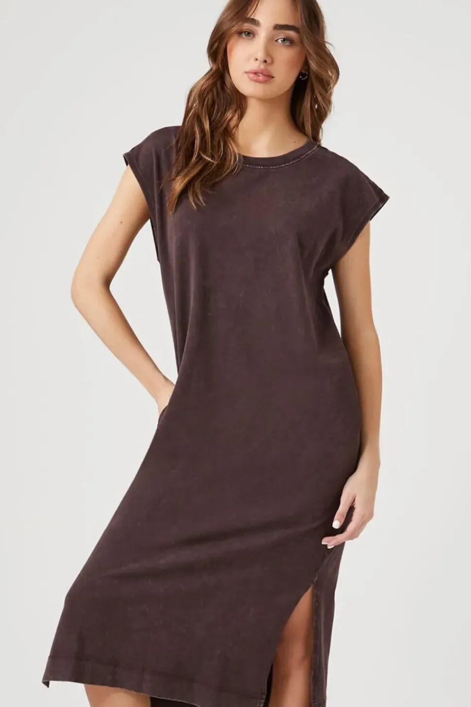 Cap-Sleeve T-Shirt Midi Dress