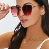 Cat-Eye Tinted Sunglasses