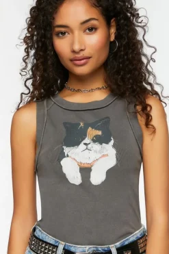 Cat Graphic Tank Top